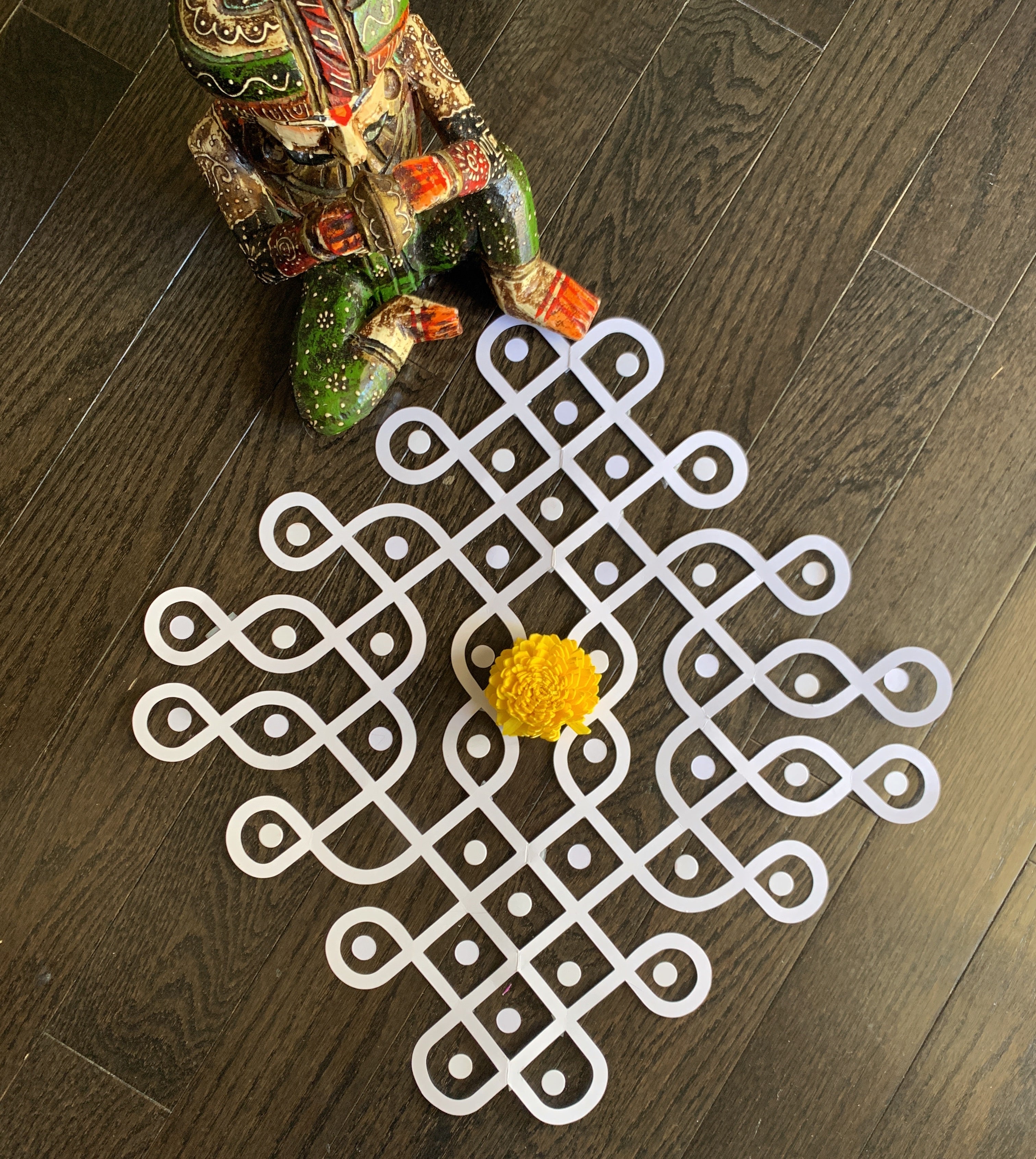 Rangoli decor cutouts for Indian traditional pooja
